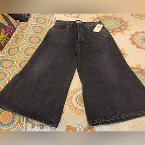 NWT Citizens of Humanity Emily Organic Cotton Culotte Fade to Black 25